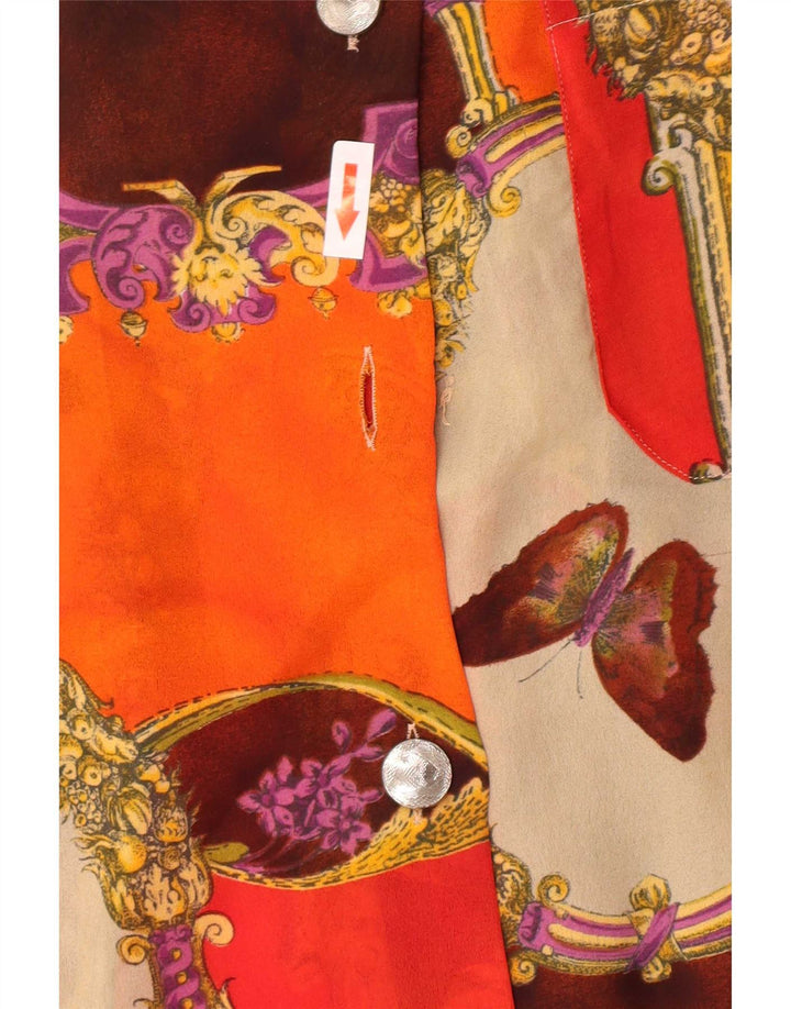 Bluză de cămașă cu model abstract pentru femei UK 10 Small Multicolor