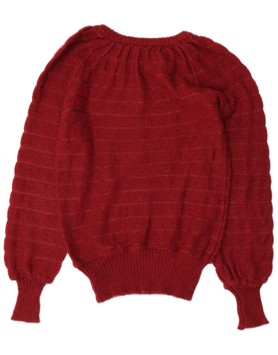 Pulover pentru femei VINTAGE cu gâtul cu barca UK 12 Maroon mediu