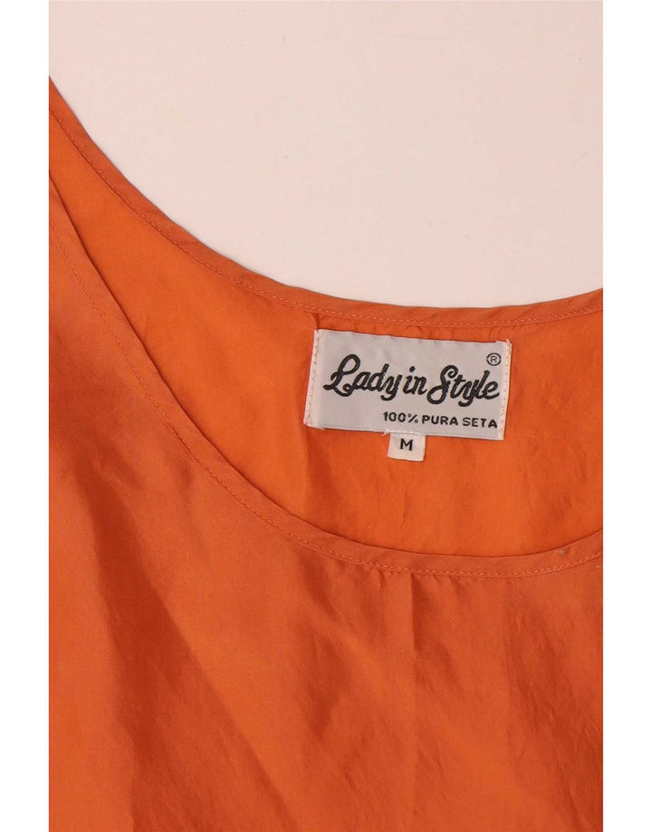 Vest Vest Top pentru femei UK 14 Medium Orange Silk