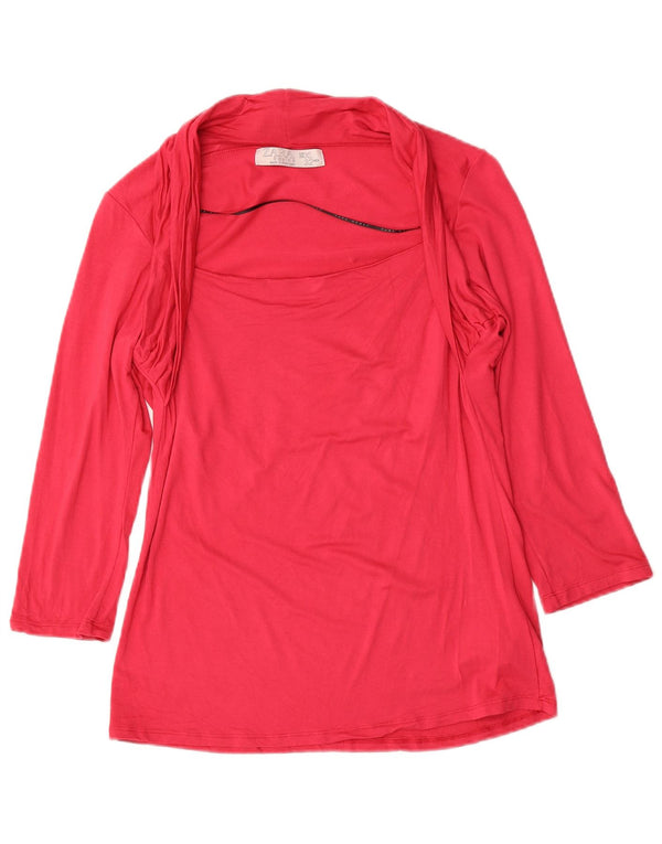 Bluză pentru femei Zara cu mâneci 3/4, UK 18 XL, viscoză roz