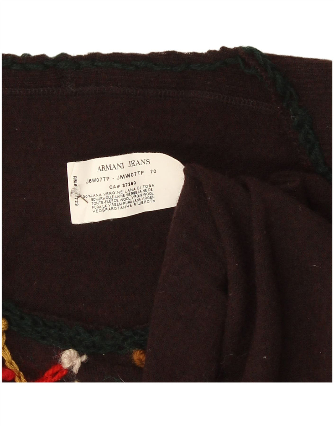 Pulover pentru femei Armani Jeans, cu model abstract, cu gât de barcă, UK 10 Small B