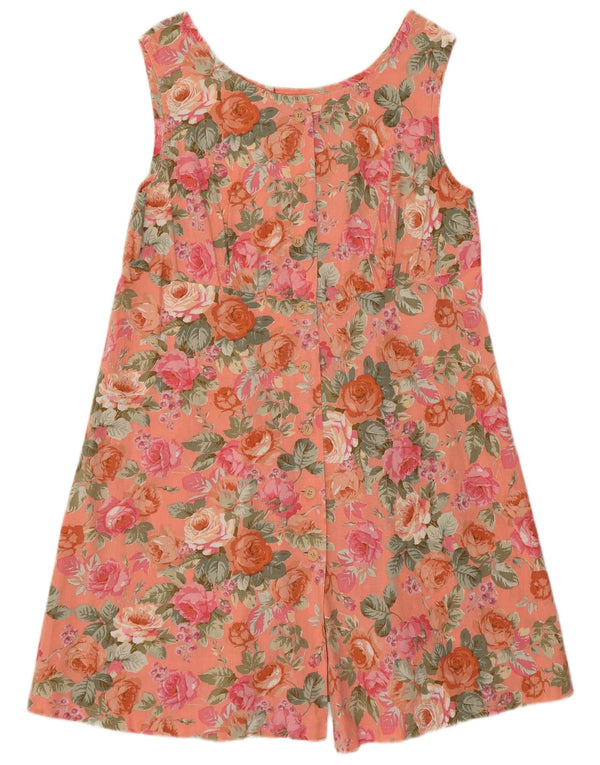 Rochie de soare vintage pentru femei UK 12 Medium Roz Floral Boem