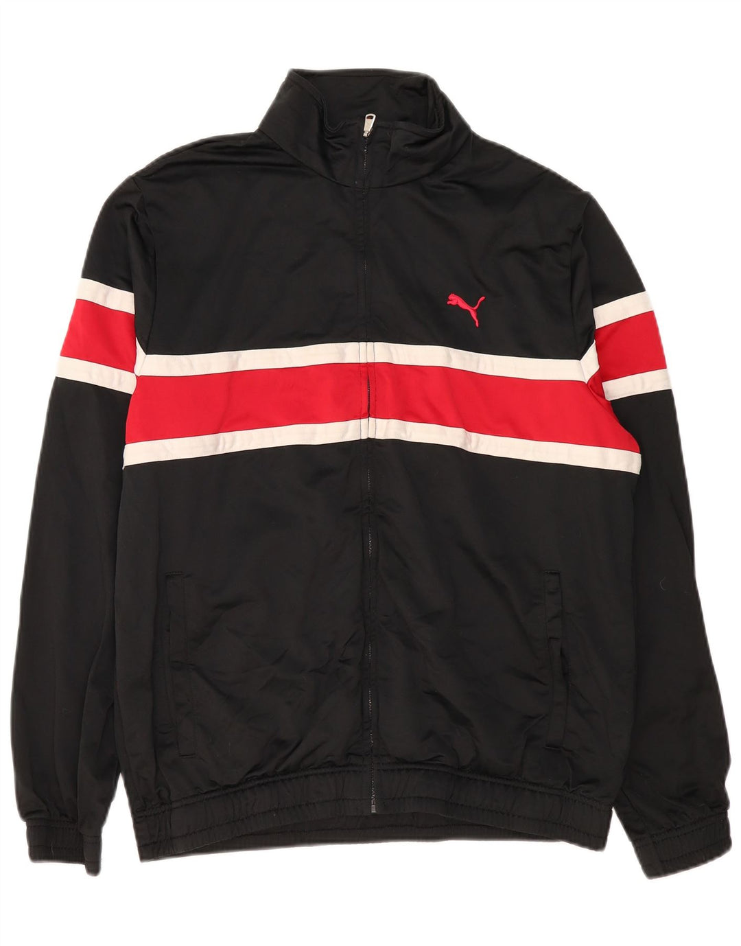 Jachetă de trening PUMA pentru bărbați, mare, negru, poliester color bloc