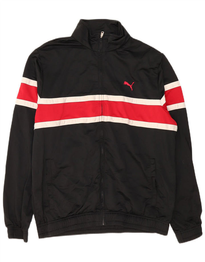 Jachetă de trening PUMA pentru bărbați, mare, negru, poliester color bloc