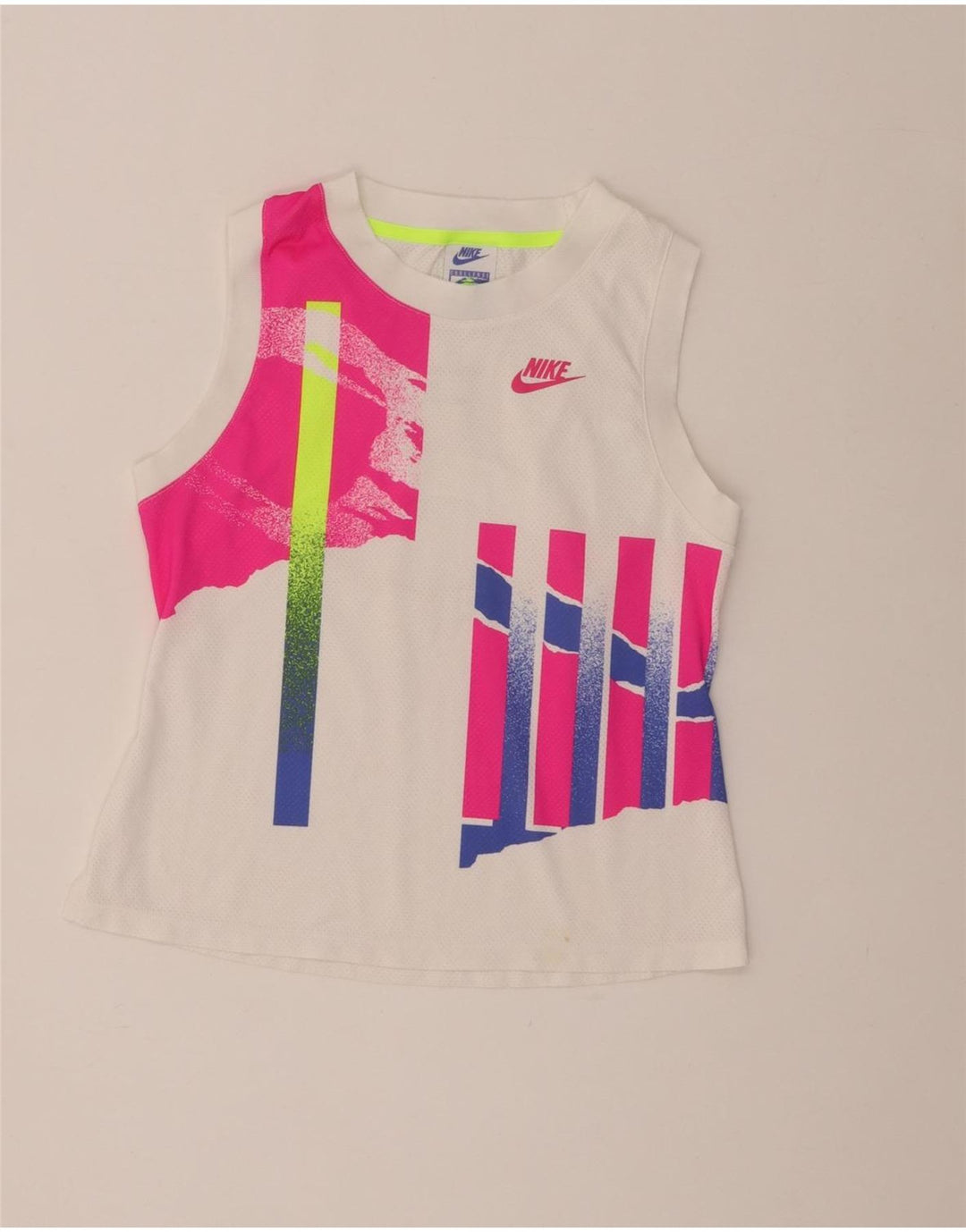 Top cu vestă grafică pentru femei, cu ajustare standard, UK 12, alb mediu