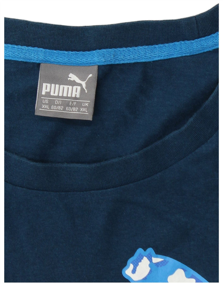 Tricou grafic PUMA pentru bărbați Top 2XL bleumarin