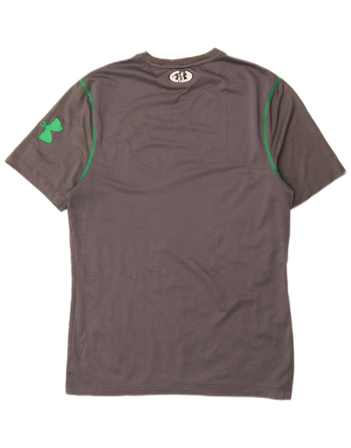 Tricou Under Armour pentru bărbați Heat Gear Top Mediu Gri Geometric Poliester