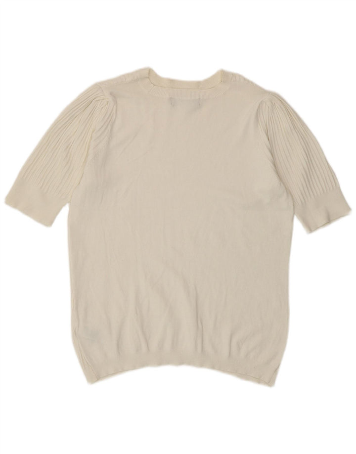 Pulover pentru femei Marks & Spencer cu gâtul cu barca UK 14 Medium White