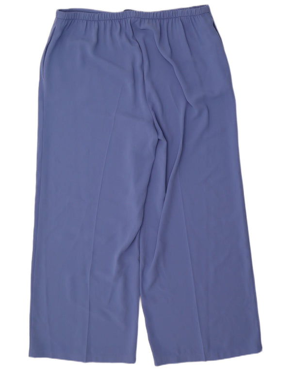 Marks & Spencer Pantaloni casual pentru femei cu talie înaltă UK 20 2XL W40 L29 Albastru