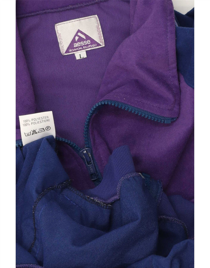 Jachetă de trening din velur pentru bărbați Aesse, mare, mov, poliester color bloc