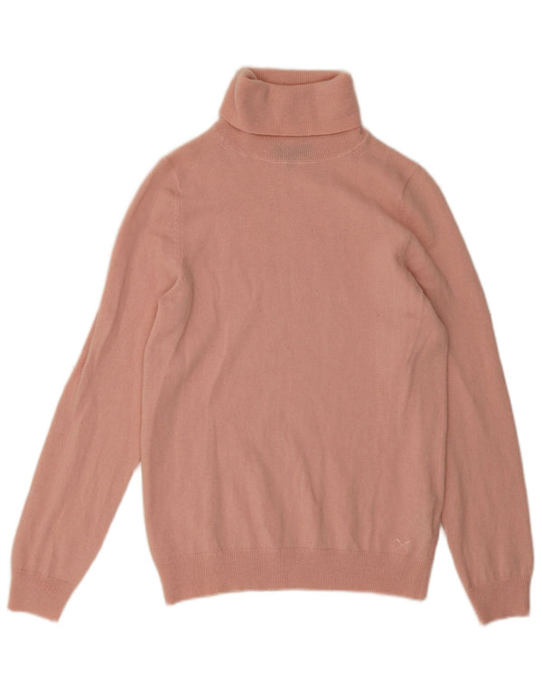 Crew Clothing Womens Roll Neck Jumper Sweater UK 12 Medium Pink