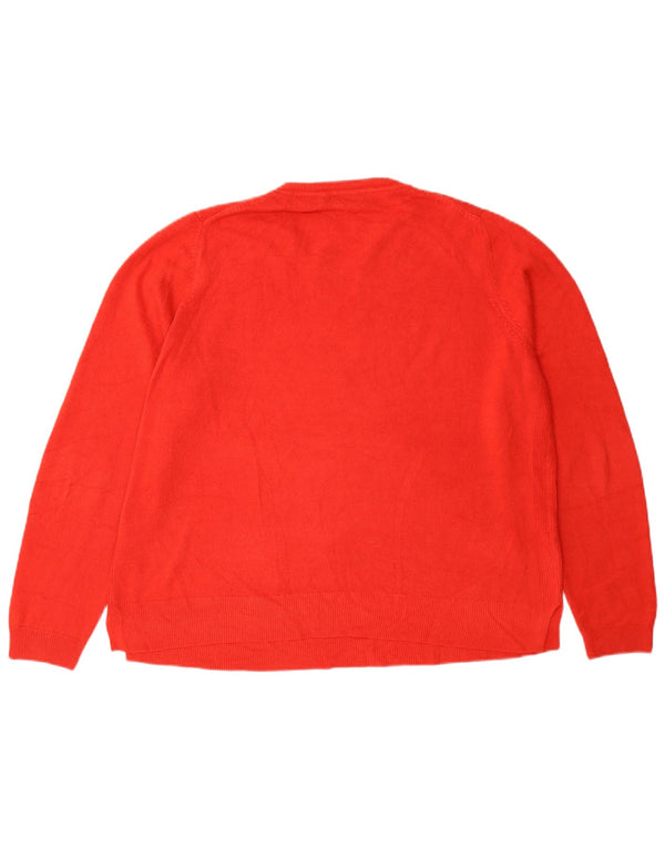 Pulover pentru femei Marks & Spencer cu gât roșu, acrilic roșu, UK 18 XL
