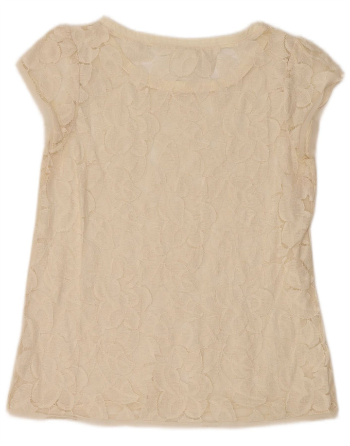 Bluză din dantelă pentru femei Zara UK 12 Medium Alb, Floral