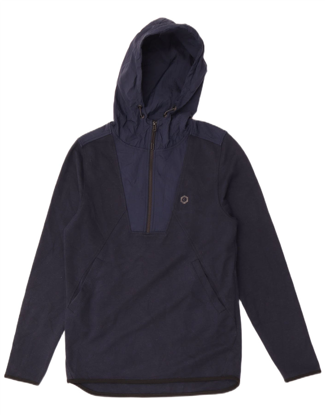 Jack & Jones pentru bărbați, cu fermoar și gât, pulover mic din poliester bleumarin