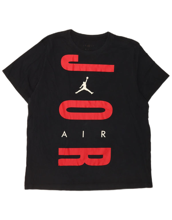 Tricou grafic Jordan pentru bărbați Top XL bumbac negru