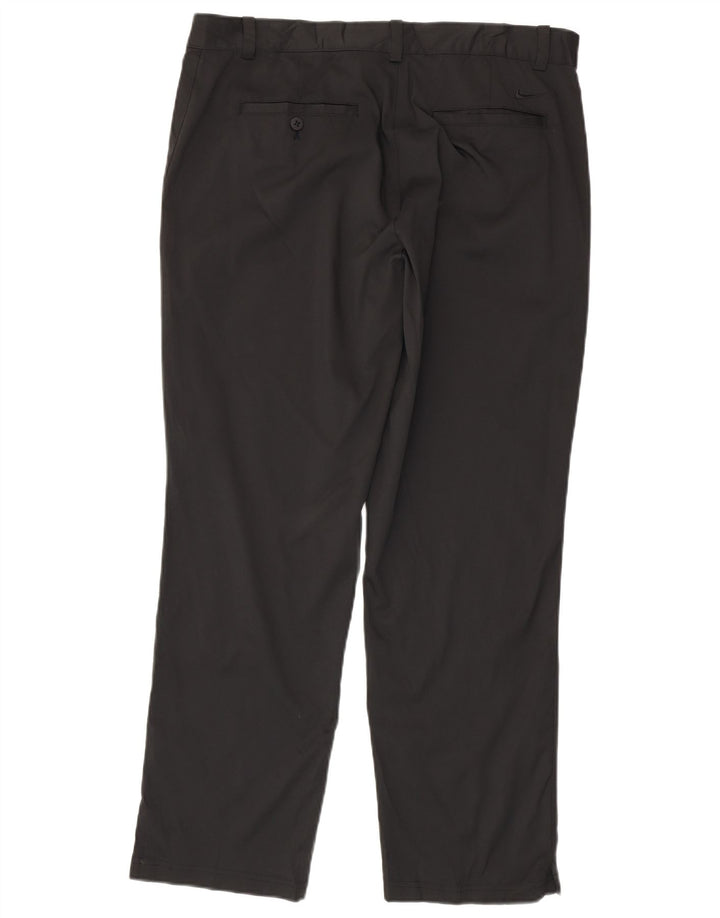 Pantaloni chino Dri Fit drepti pentru bărbați Nike W35 L30 Poliester negru