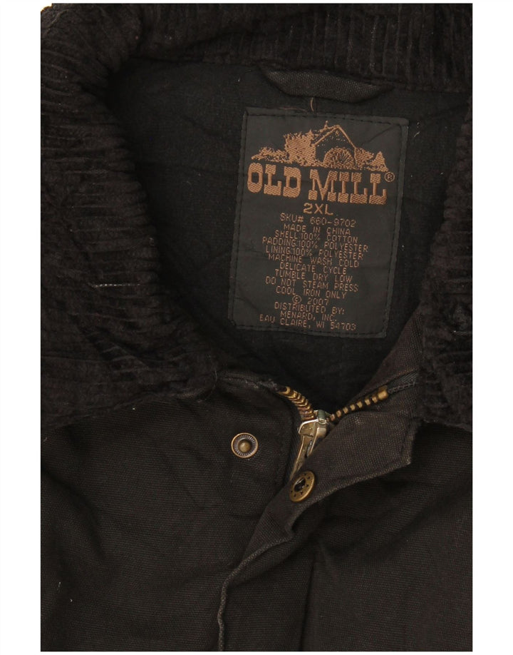 Jachetă Windbreaker pentru bărbați Old Mill UK 44 2XL Bumbac negru