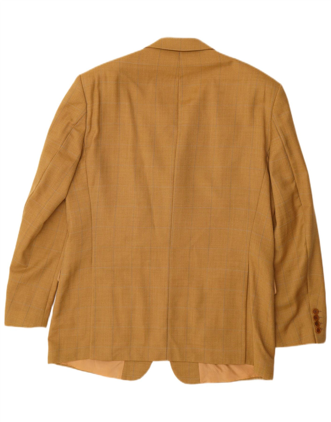 Blazer pentru bărbați HUGO BOSS, cu 3 nasturi, IT 52 XL, lână nouă, cu carouri galbene