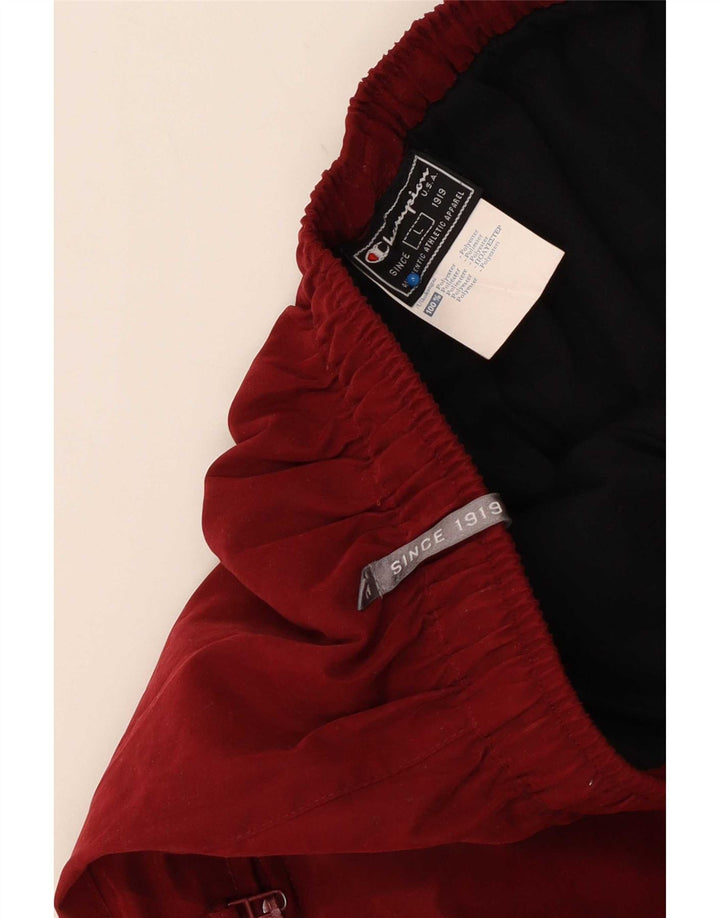 Champion Pantaloni de trening pentru bărbați, poliester, roșu, mare