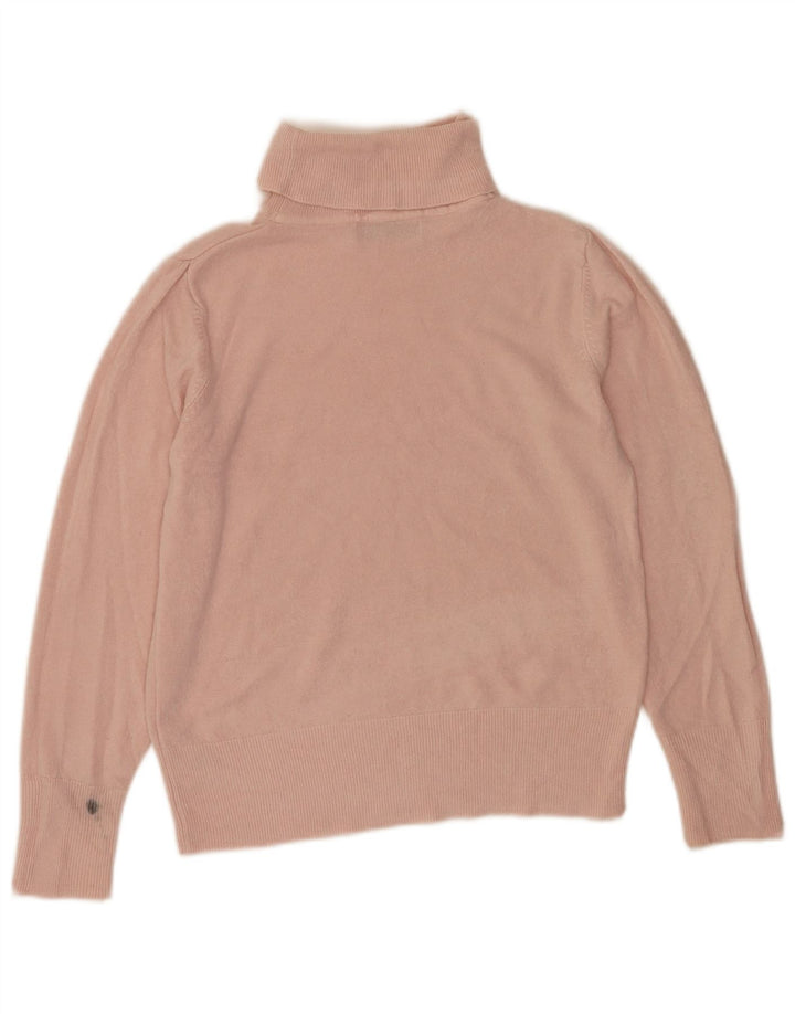 Pulover pentru femei Marks & Spencer cu gât rulat UK 12 Acrilic roz mediu