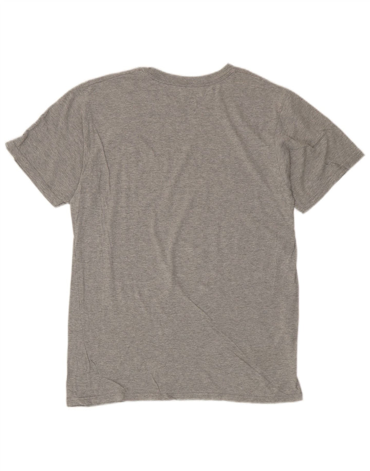 Tricou grafic ADIDAS pentru bărbați Top din bumbac gri mediu