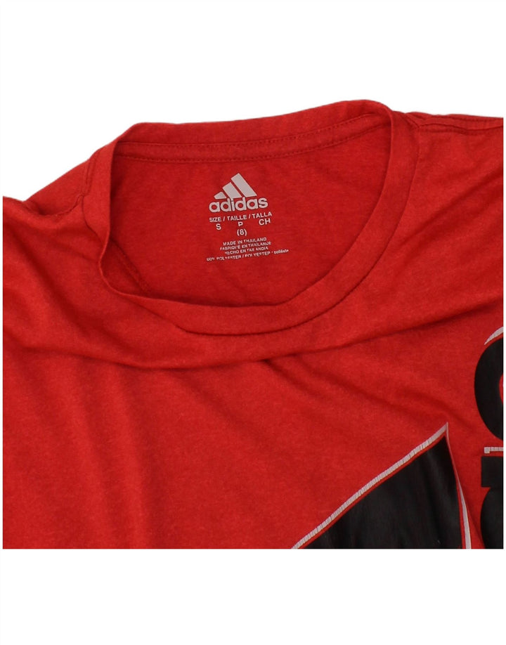 Tricou grafic ADIDAS Băieți Top 7-8 Ani Mic Roșu