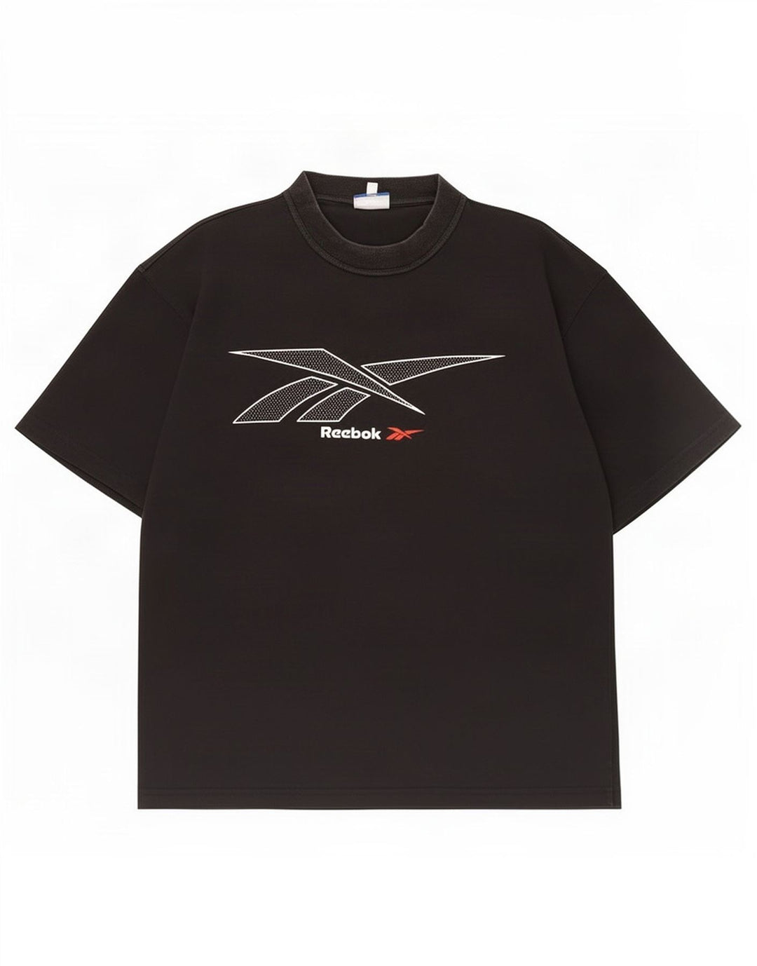 Tricou grafic Reebok pentru bărbați Top mediu din bumbac negru