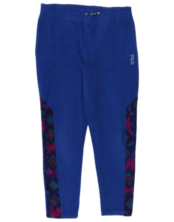 Pantaloni de trening pentru femei Fila Fleece IT 46 Large Blue Geometric