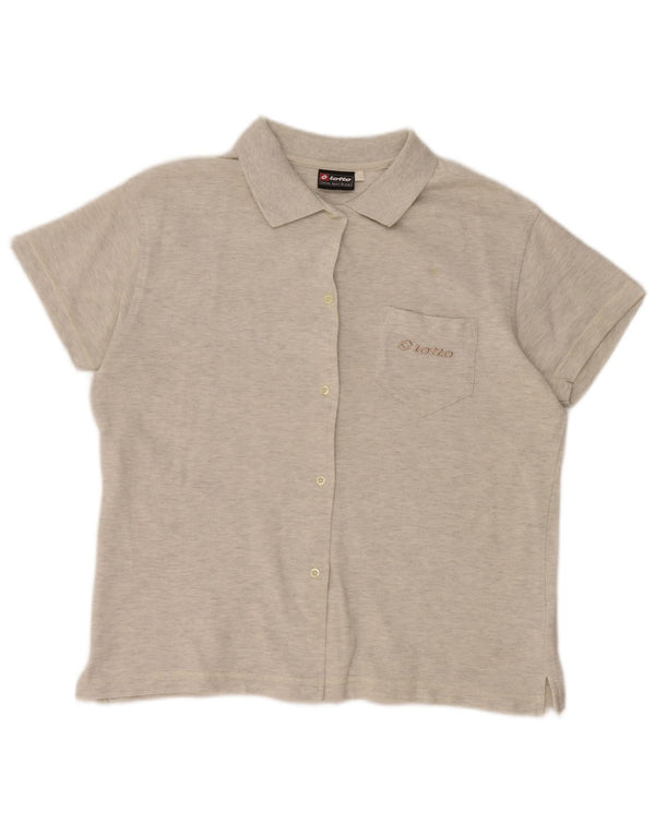 Bluză cămașă cu mânecă scurtă pentru femei LOTTO UK 20 2XL bumbac gri