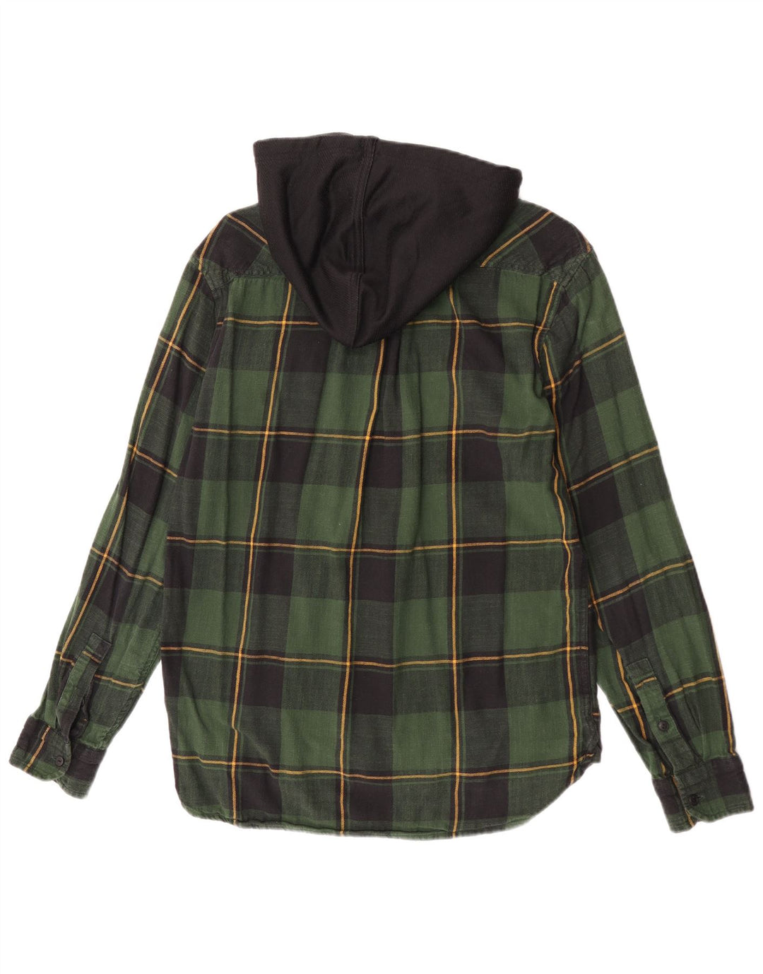 Cămașă de flanel cu glugă pentru bărbați Levi's, bumbac verde mediu cu carouri