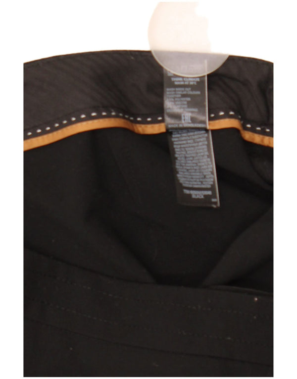 Marks & Spencer Womens Casual Trousers UK 10 Small W30 L27 Black Classic