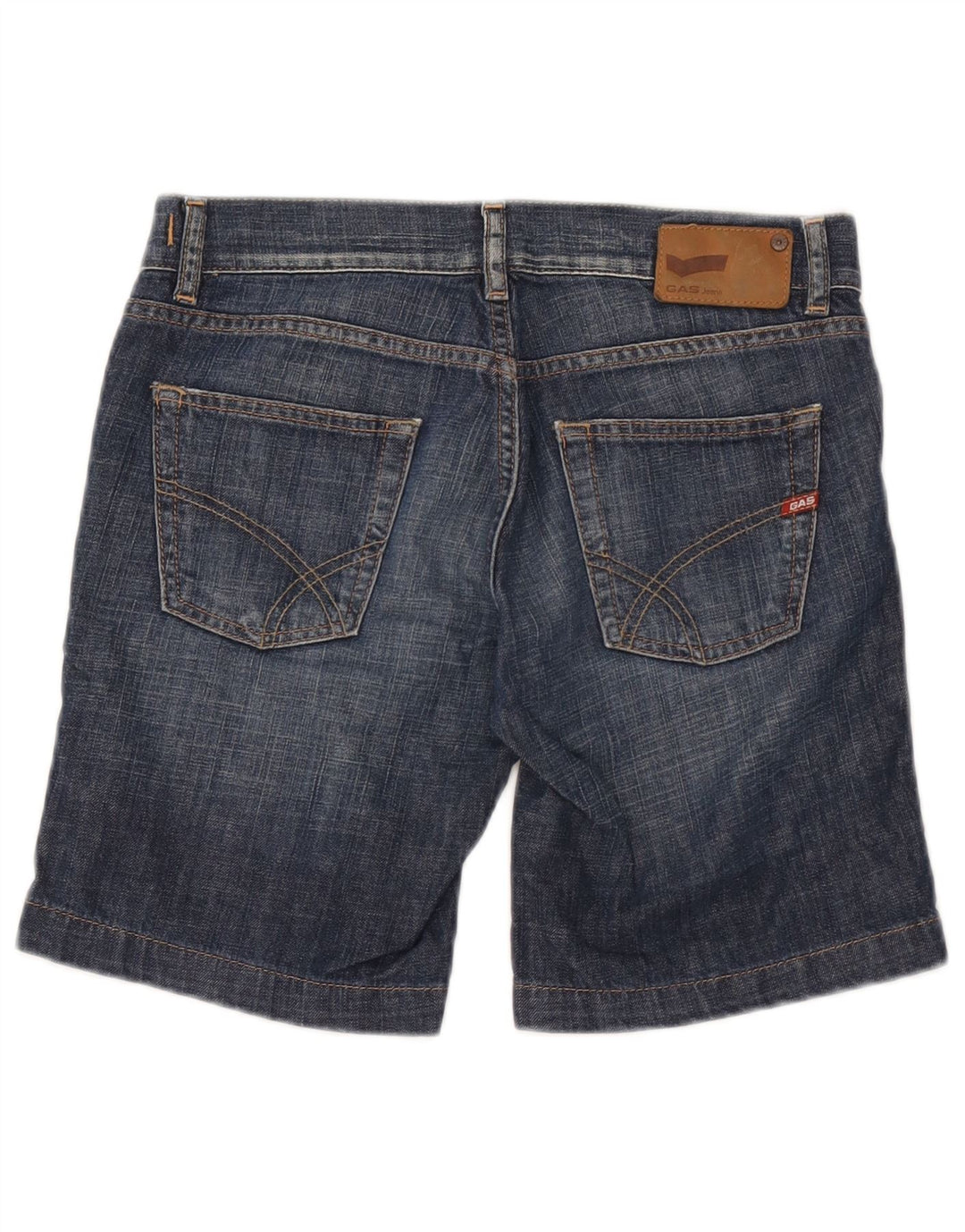 Pantaloni scurți din denim pentru bărbați Gas W30, bumbac, albastru bleumarin mediu