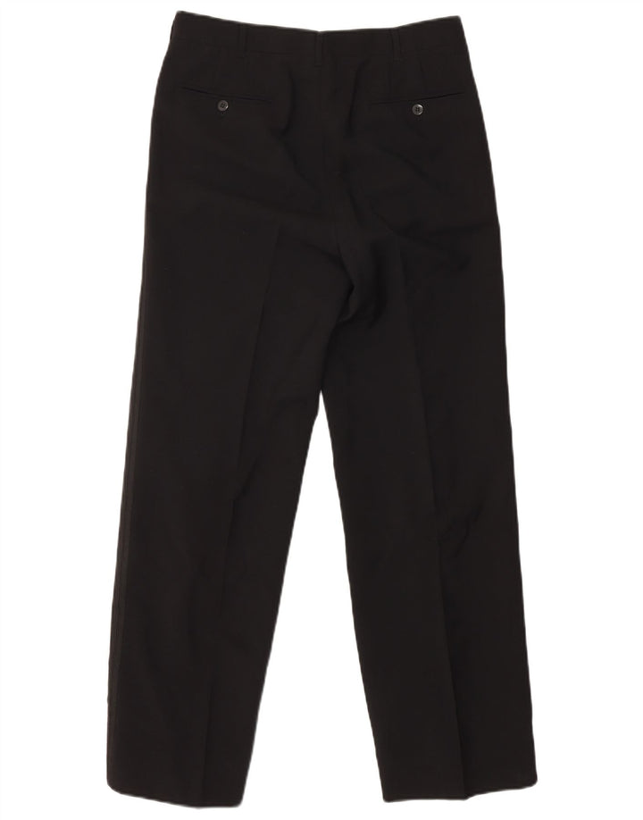 VINTAGE Set bărbați 1 nasture 2 piese IT 46 Small W29 L29 Lână neagră