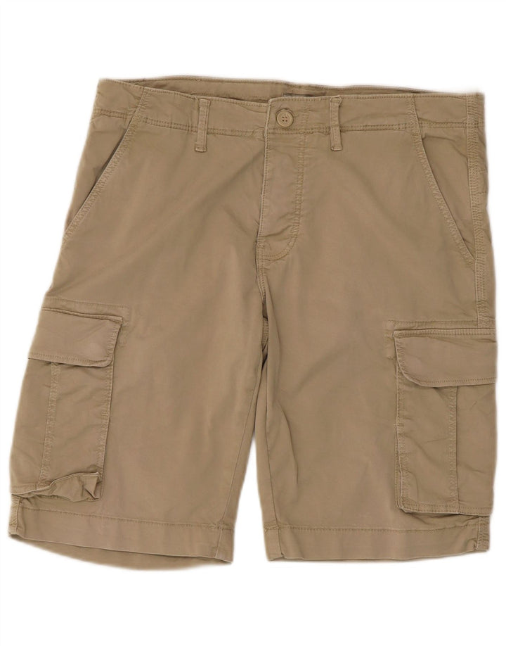 Pantaloni scurti cargo vintage pentru bărbați W33, bumbac mediu bej