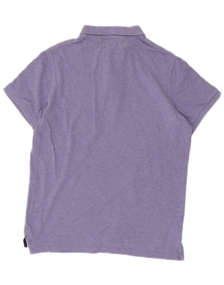 Tricou polo pentru bărbați Superdry, bumbac violet mare