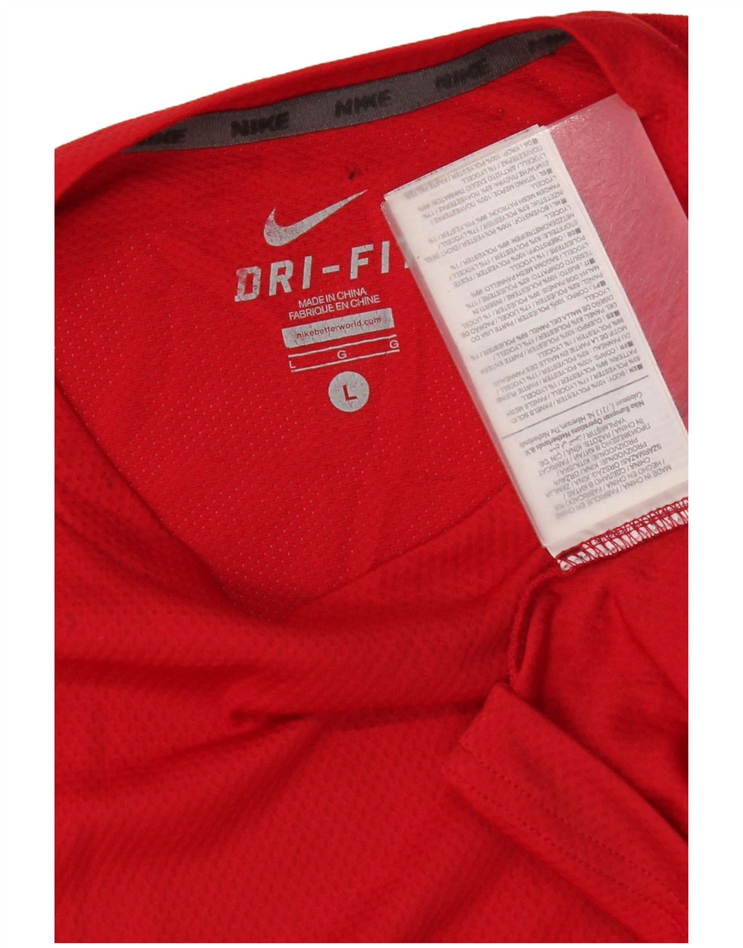 Tricou Nike Dri Fit pentru bărbați Top mare, roșu, poliester color bloc