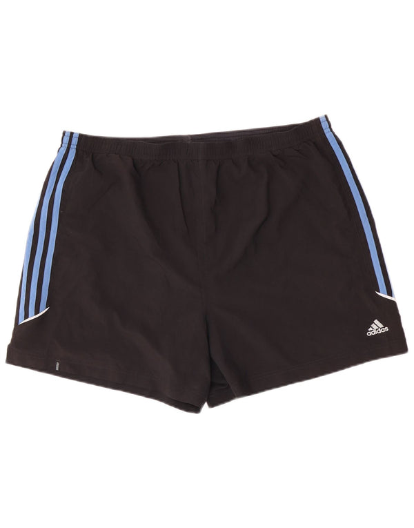 Pantaloni scurți sport pentru bărbați Adidas, mari, negru, poliester color bloc