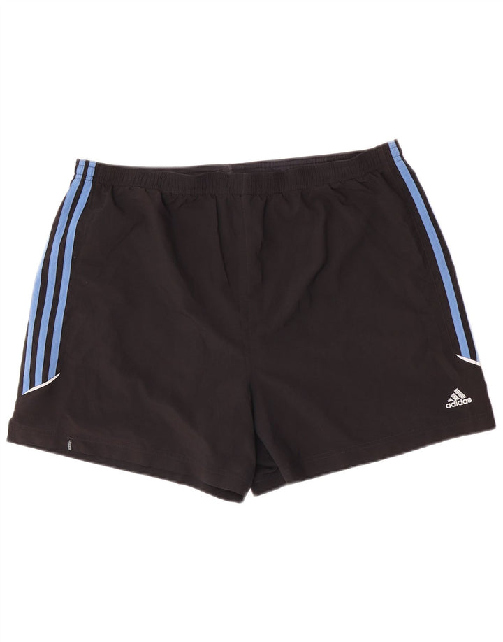 Pantaloni scurți sport pentru bărbați Adidas, mari, negru, poliester color bloc