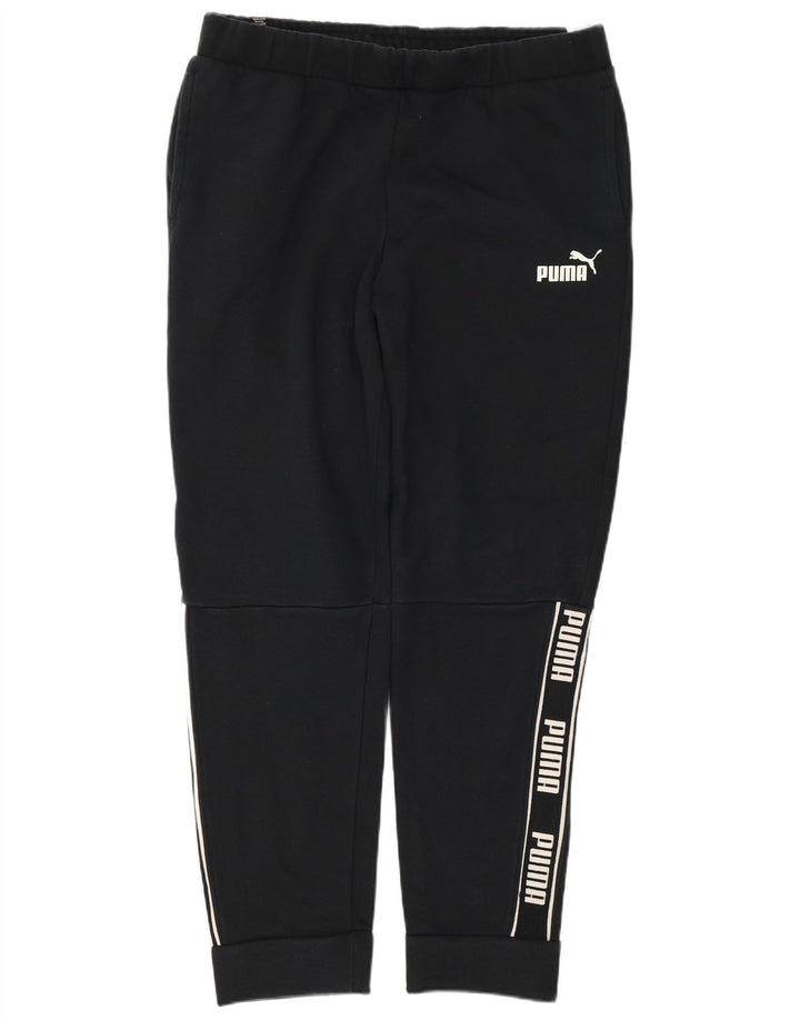 Pantaloni de trening Puma Graphic pentru bărbați Joggeri, bumbac mediu negru