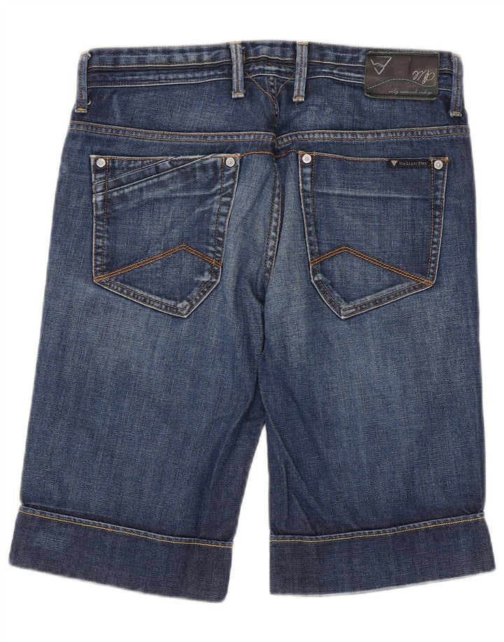 Meltin' Pot Pantaloni scurți din denim pentru femei W31, bumbac albastru mediu