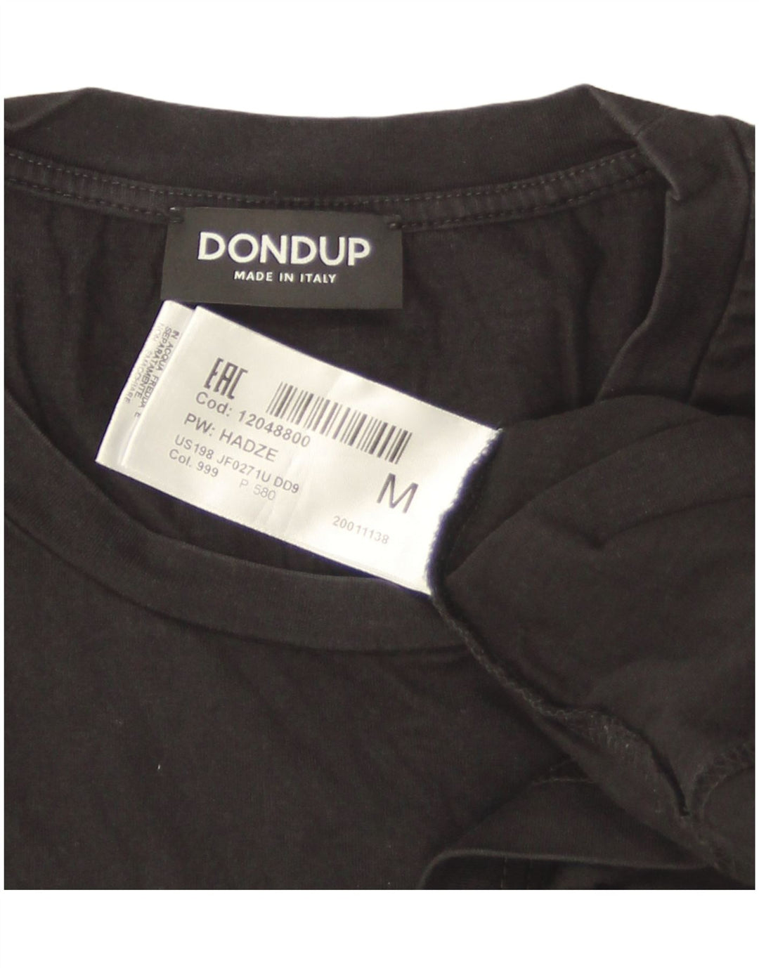 Tricou Dondup pentru bărbați Top mediu negru bumbac