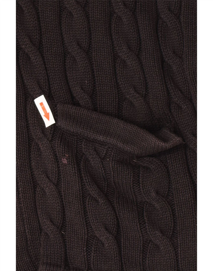 Pulover cardigan pentru bărbați Gant, bumbac negru mic