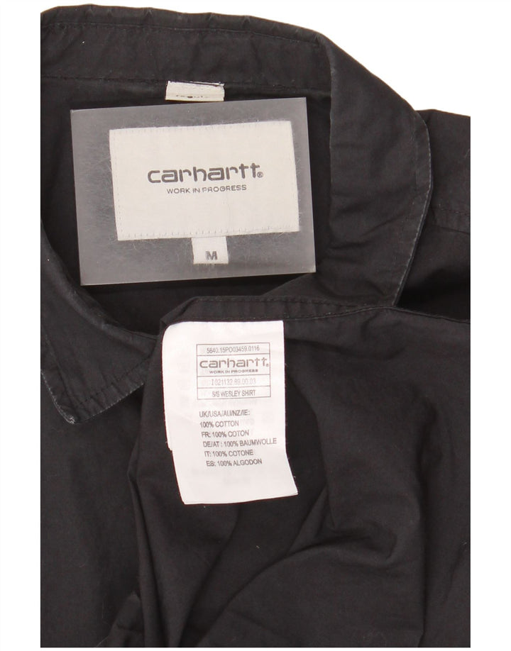 Cămașă cu mânecă scurtă pentru bărbați Carhartt, bumbac mediu negru