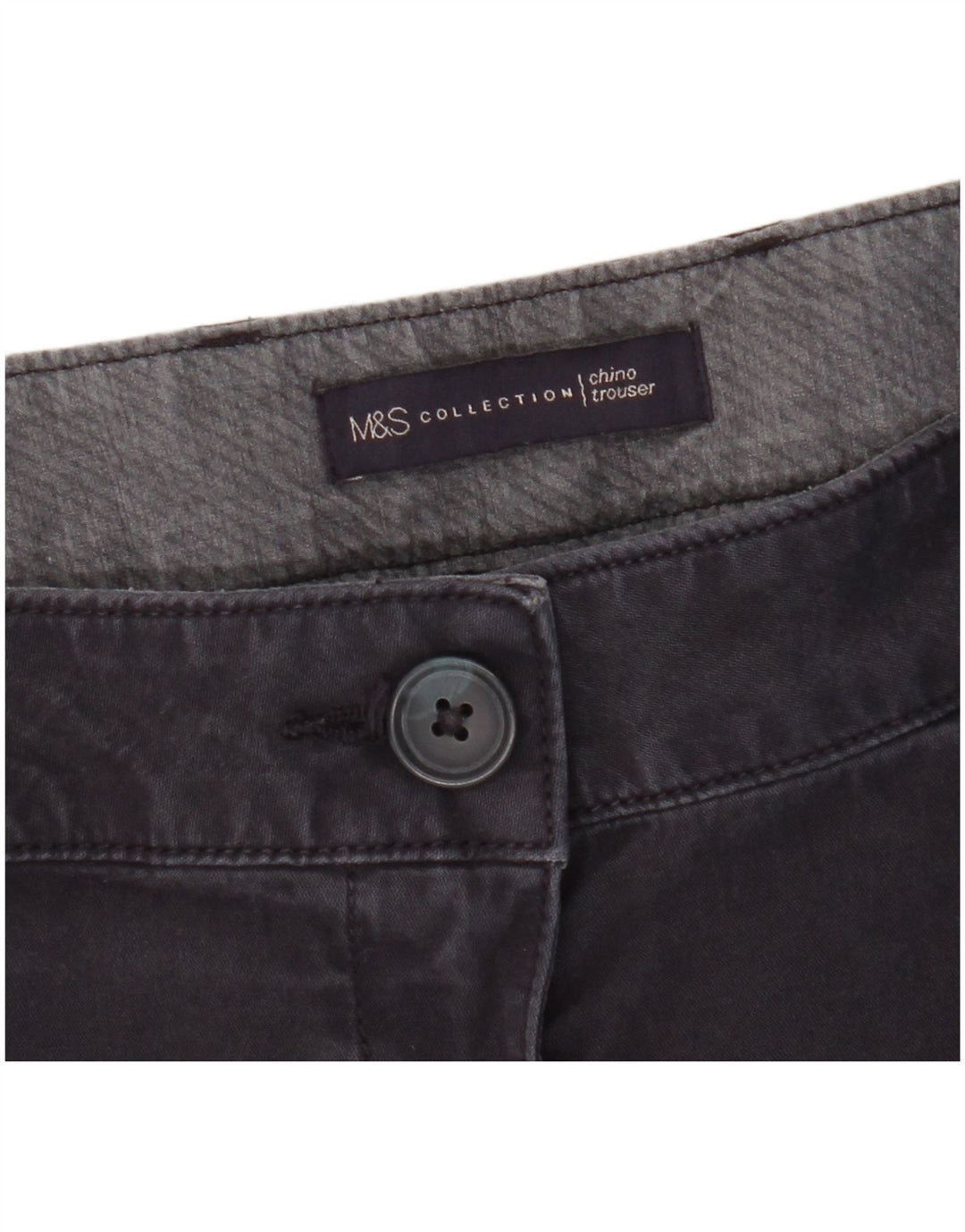 Pantaloni chino drepti pentru femei Marks & Spencer W38 L28 bleumarin