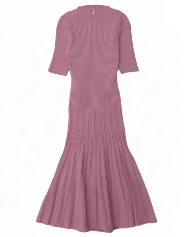 Guess Womens Short Sleeves Jumper Dress UK 6 XS Purple