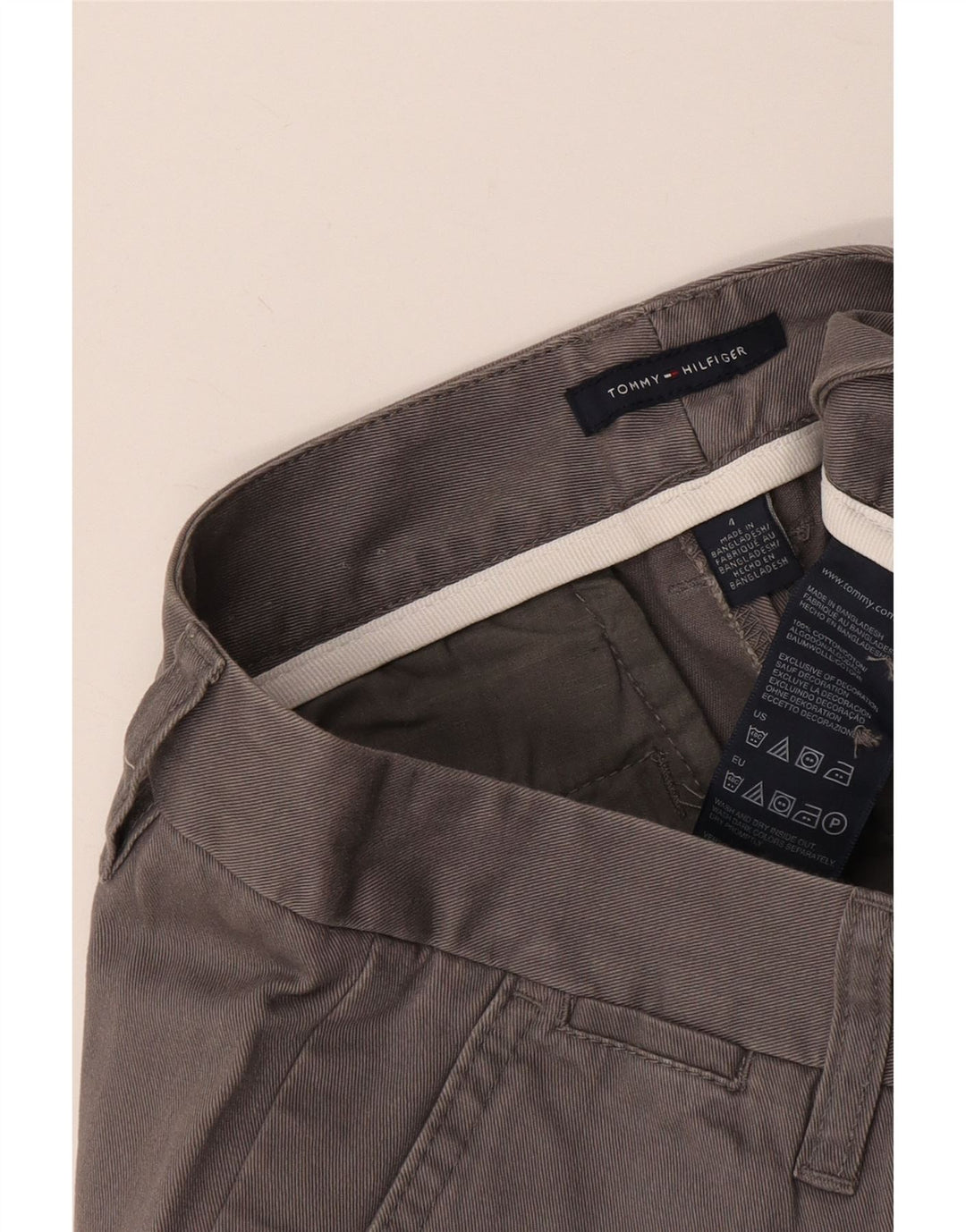 TOMMY HILFIGER Pantaloni tăiați drept pentru femei US 4 Small W25 L22 gri