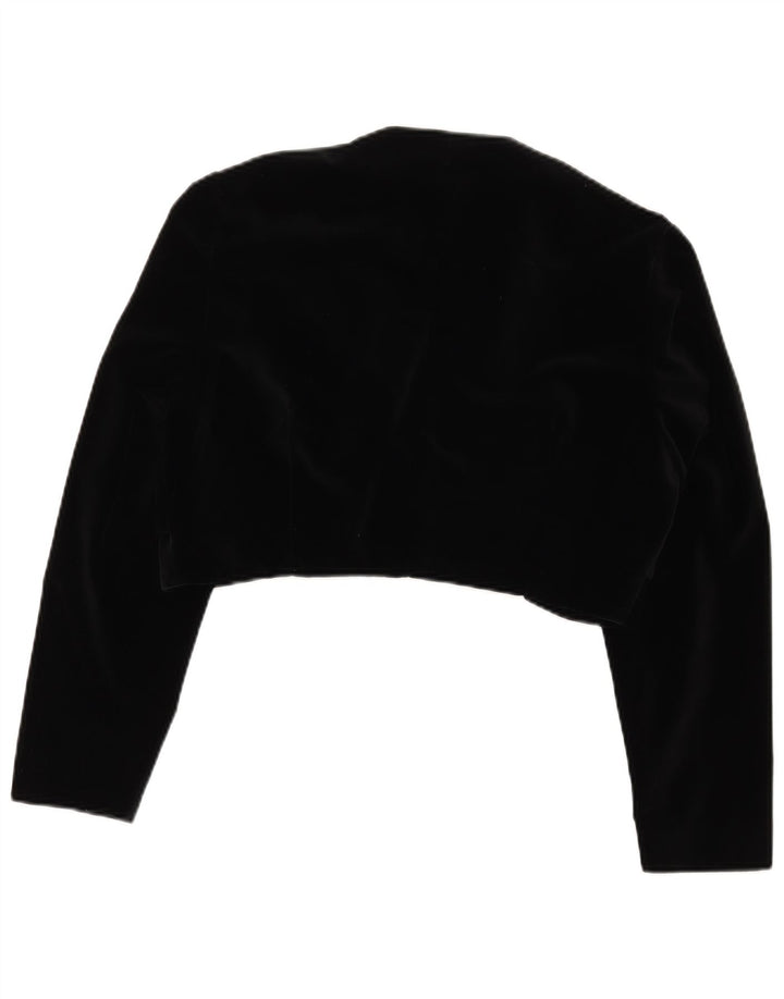 Jachetă Bolero Vintage pentru femei IT 48 XL, bumbac negru