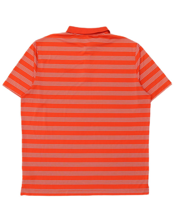 Tricou polo Nike pentru bărbați Dri Fit 2XL, poliester cu dungi portocalii