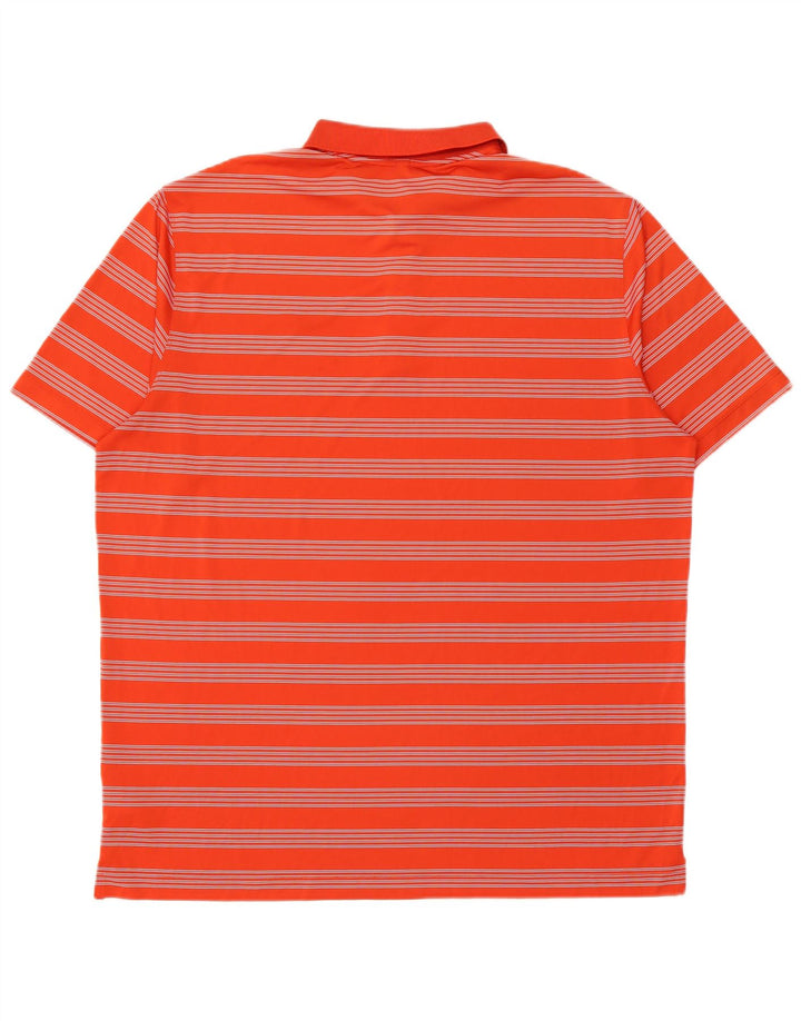 Tricou polo Nike pentru bărbați Dri Fit 2XL, poliester cu dungi portocalii