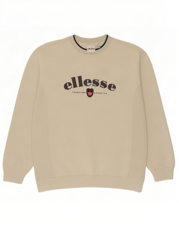 Pulover cu grafic pentru bărbați Ellesse UK 42/44 mare bej